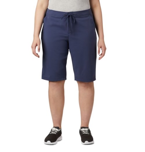 Women's Columbia Anytime Outdoor Long Shorts Navy | Plus Size CA-Q68L0